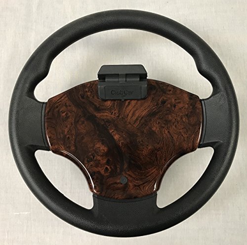 Comfort Grip Steering Wheel Scorecard Cover in Dark Burled Woodgrain for Club Car Precedent (Will Only Fit Comfort Grip Steering Wheel)