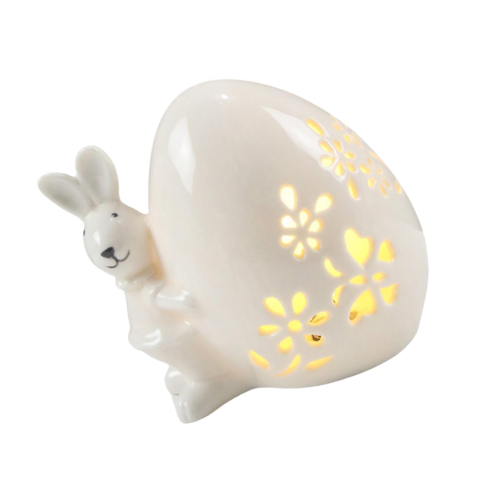 Hsioluted B Led Hollow Ceramic Easter Eggs Night Light Atmospheres Lamp Easter Eggs With Led Light Party Decoration Enduring Ceramic
