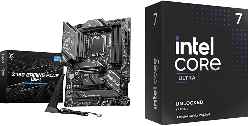 Z790 GAMING PLUS WIFI Scheda Madre + Intel Core Ultra 7 265KF processore desktop 20 cores