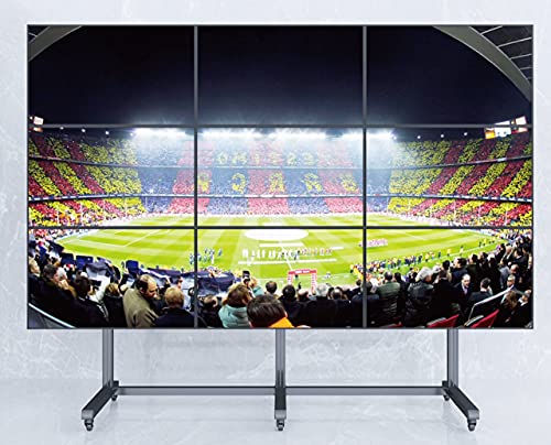 3X3 Video Wall Rolling Mount Cart Display With Micro Adjustment Arms Vesa Universal Tv Television #TOP1