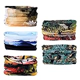 Oureamod Wide Headbands for Men and Women Athletic Moisture Wicking Headwear for Sports,Workout,Yoga Multi Function