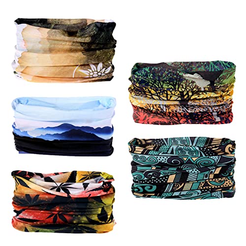 Oureamod Wide Headbands for Men and Women Athletic Moisture Wicking Headwear for Sports,Workout,Yoga Multi Function