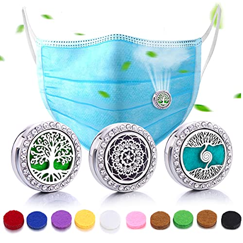 Diffusor-Medaillons für ätherische Öle, 3 Stück, Clip Aromatherapie-Medaillon, Edelstahl-Lufterfrischer-Schnalle Cover