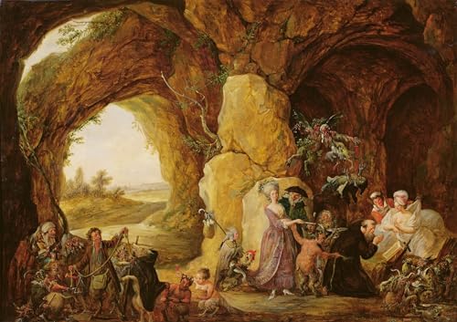 Toile La Tentation de François Louis Watteau Peinture Grand Format pour Salon Chic