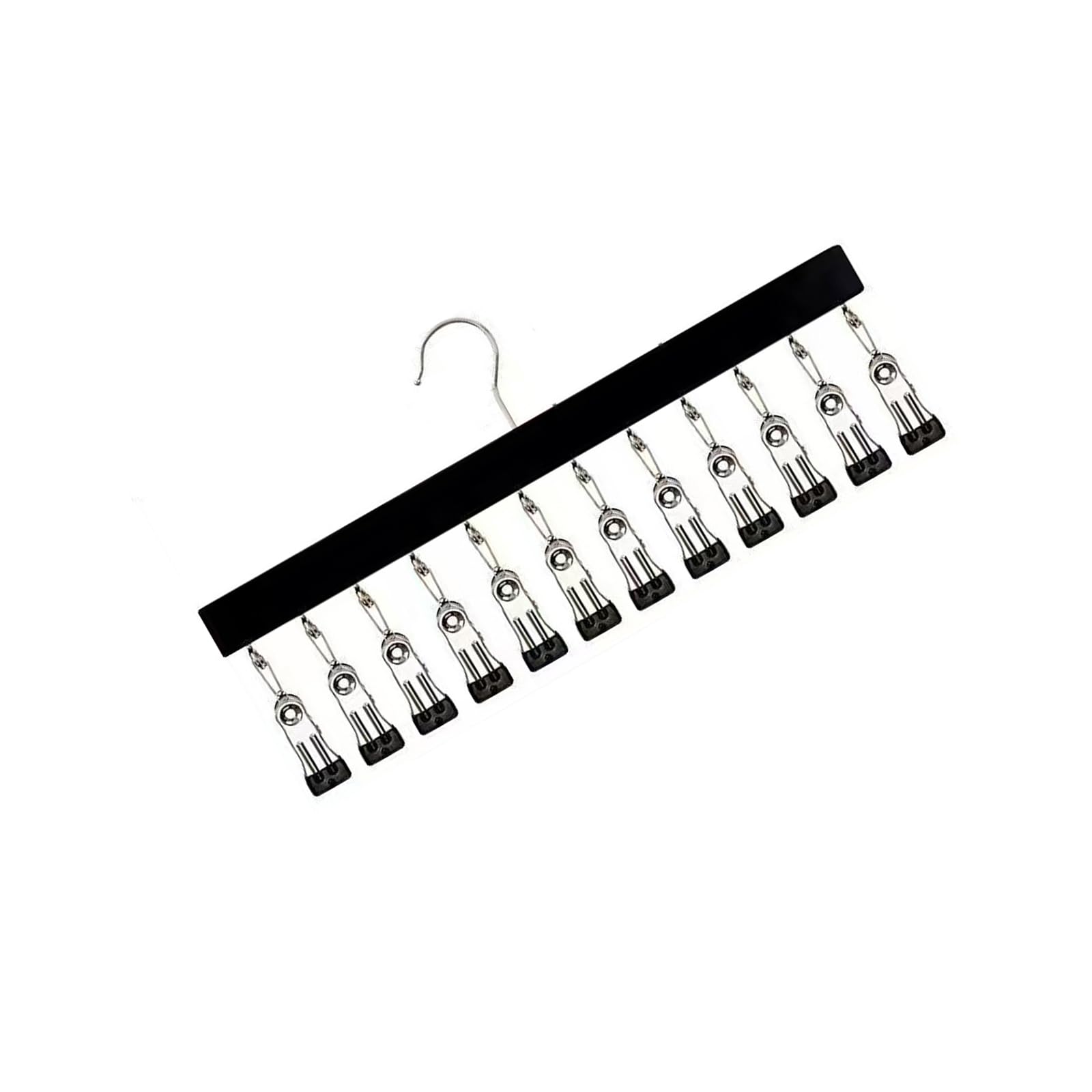 LUCKGONI 12 Clip Wooden Hat Organizers For Caps Scarves And Accessories Sturdy Hanging Storage For Closet Or Door
