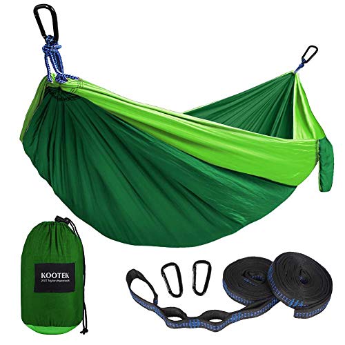 Kootek Camping Hammock Double & Single Portable Hammocks with 2 Tree Straps, Lightweight