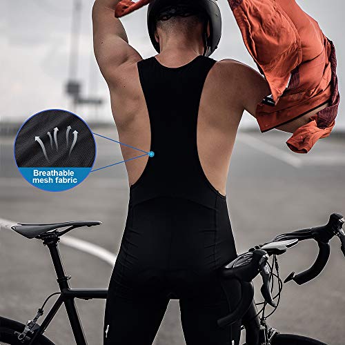 image for Santic Mens Cycling Bib Pants Padded Bicycle Breathable Long Tights fo
