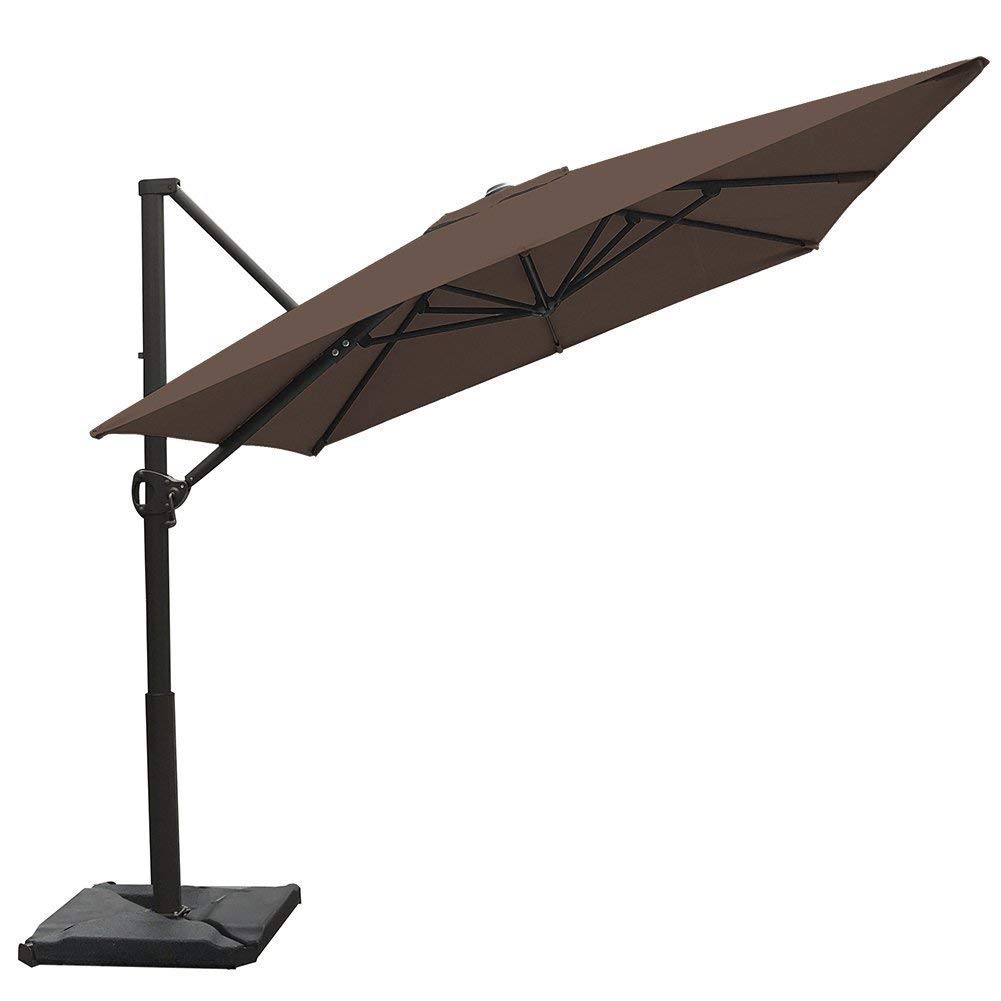 Abba Patio Replacement Top Cover for 8 X 10 Feet Offset Cantilever Umbrella, Cocoa (Frame not Including)