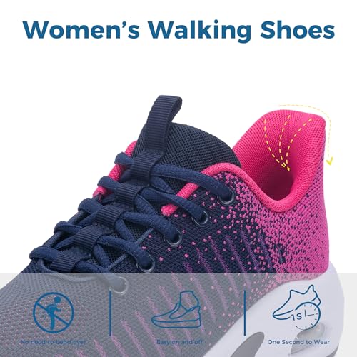 Women's Walking Shoes | Slip On | Fashion Sneakers | Running Tennis Shoes US 6-112