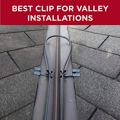 Grip Clip Roof Clips for Installing Heat Tape, Prevents Ice Dam Damage to Roof and Gutters, Simple Nail Free Cable Clips (25 Pack) (.325, Raw Aluminum) - Thumbnail 7