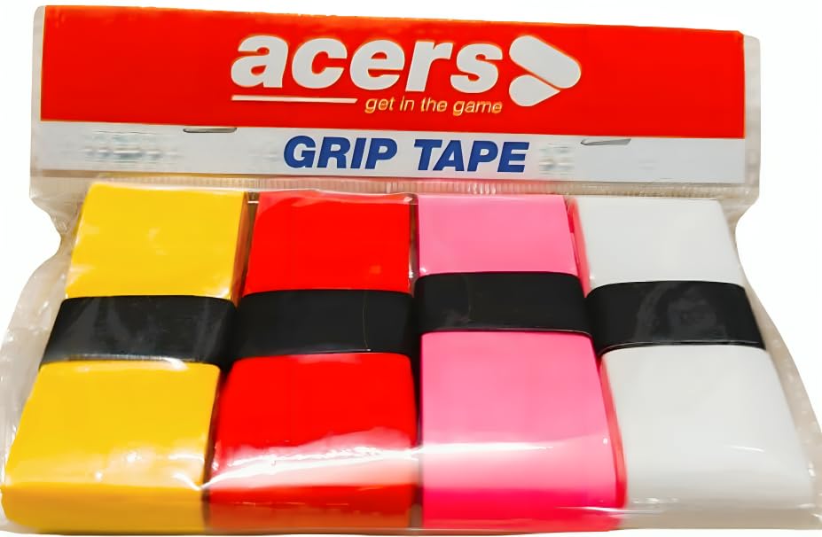 Acers Racket Grip Pack of 4 PU Material(Rubber) Badminton/Squash/Tennis (Pack of 4 Mixed) (B0D9TX441X) Amazon Price History, Amazon Price Tracker