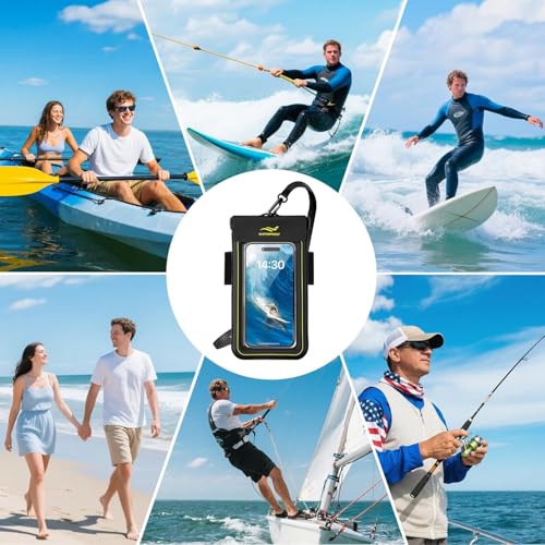2-in-1 Waterproof Phone Pouch Floating & Phone Armband Case, IP68 Underwater Submersible Case Dry Bag for iPhone 17 16 15 Pro Max Up to 6.9" Waterproof Case for Swimming Beach Vacation Essentials by HAISSKY - Image 7