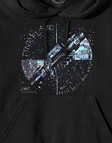 Sweat-shirt Capuche Pink Floyd Machine Greeting Pull Bleu Homme