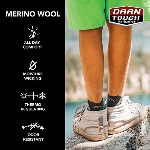 Darn Tough Jr. Kids' Sal Micro Crew Lightweight with Cushion Hiking Sock (Style 3043) - Lava, Medium4