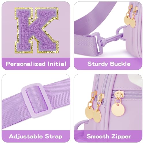 Image of Initial Sling Bag Crossbody Purse for Kids Girls Age 3-8