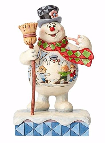 Jim Shore “Frosty the Snowman” Frosty with Scene on Belly Stone Resin Figurine, 8”