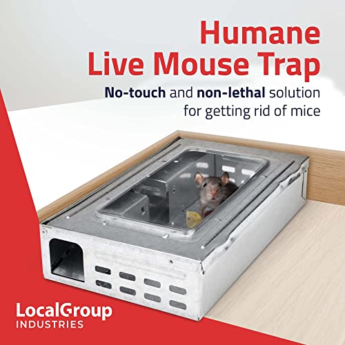Tin Cat Multi-Catch And Release Humane Live Mouse Trap With Clear Window Lid For Indoor Outdoor Use | Sold By Canadian Supplier Local Pest Control (2 Pack) #TOP1