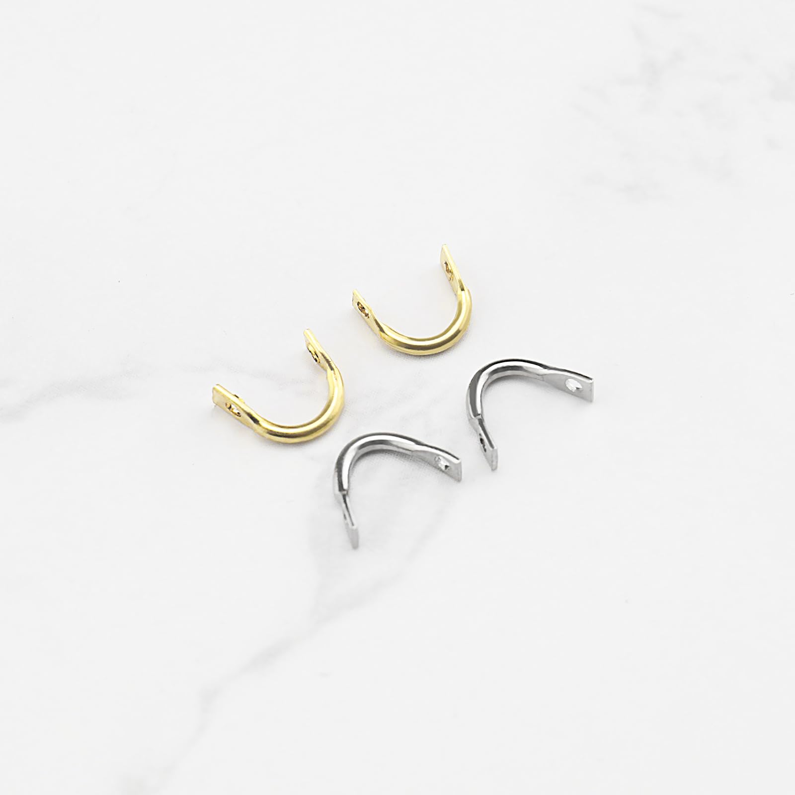 Lot De 200 Chapes De Pêche 7,5x6mm - Or Et Argent - Pour Spinners Et Leurres