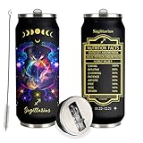 YOPIGOT Sagittarius Constellation Tumbler Zodiac Stainless Steel Tumbler Men Women Astrology Fans Birthday Gifts Zodiac Tumbler With Straw Lid Coffee Mugs Car Cup - 17 Oz
