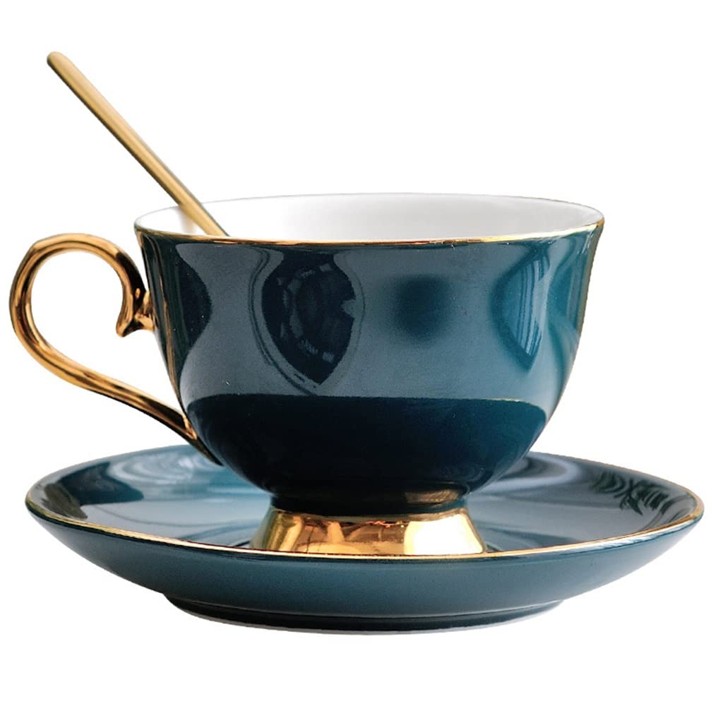 Ensemble de tasses à café en céramique anti-taches avec plat de suite - 6