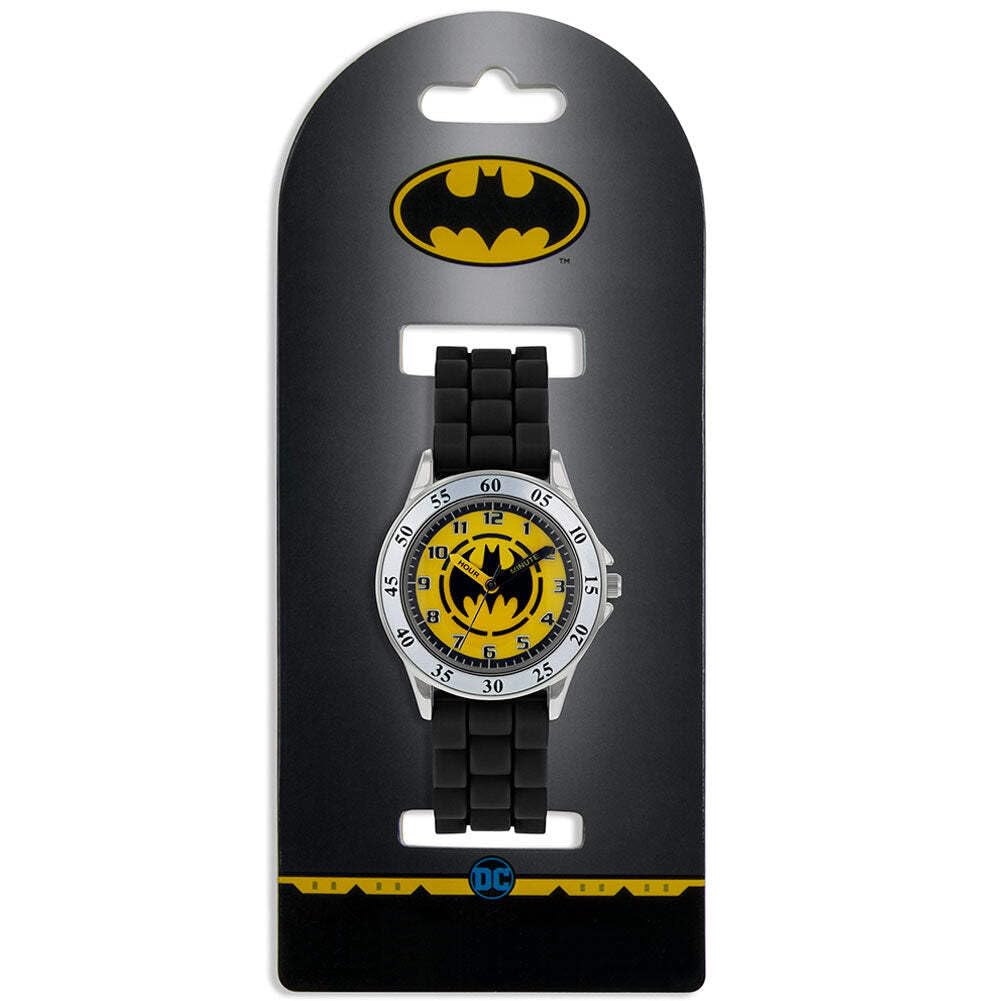 Batman Chłopięcy analogowy zegarek kwarcowy z gumowym paskiem BAT9522, Czarny/żółty/srebrny, Jeden rozmiar, Sport
