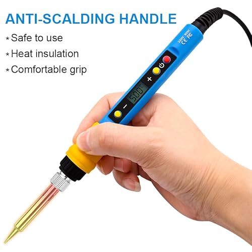 MOGAOPI Soldering Iron Kit, 80W LCD Adjustable Temperature 180-500°C Welding Tools, Solder Wire, Soldering Tips, Stand, Desoldering Pump, Tweezers 4 MOGAOPI Soldering Iron Kit, 80W LCD Adjustable Temperature 180-500°C Welding Tools, Solder Wire, Soldering Tips, Stand, Desoldering Pump, Tweezers - Image 4
