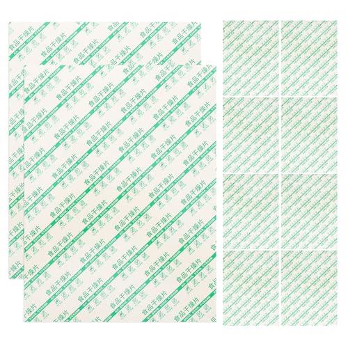 SOLUSTRE Papel Desecante Absorbente de Humedad para Alimentos y Hojas de Té, 10 Piezas Reutilizables de Alta Eficiencia para Armarios y Zapateros
