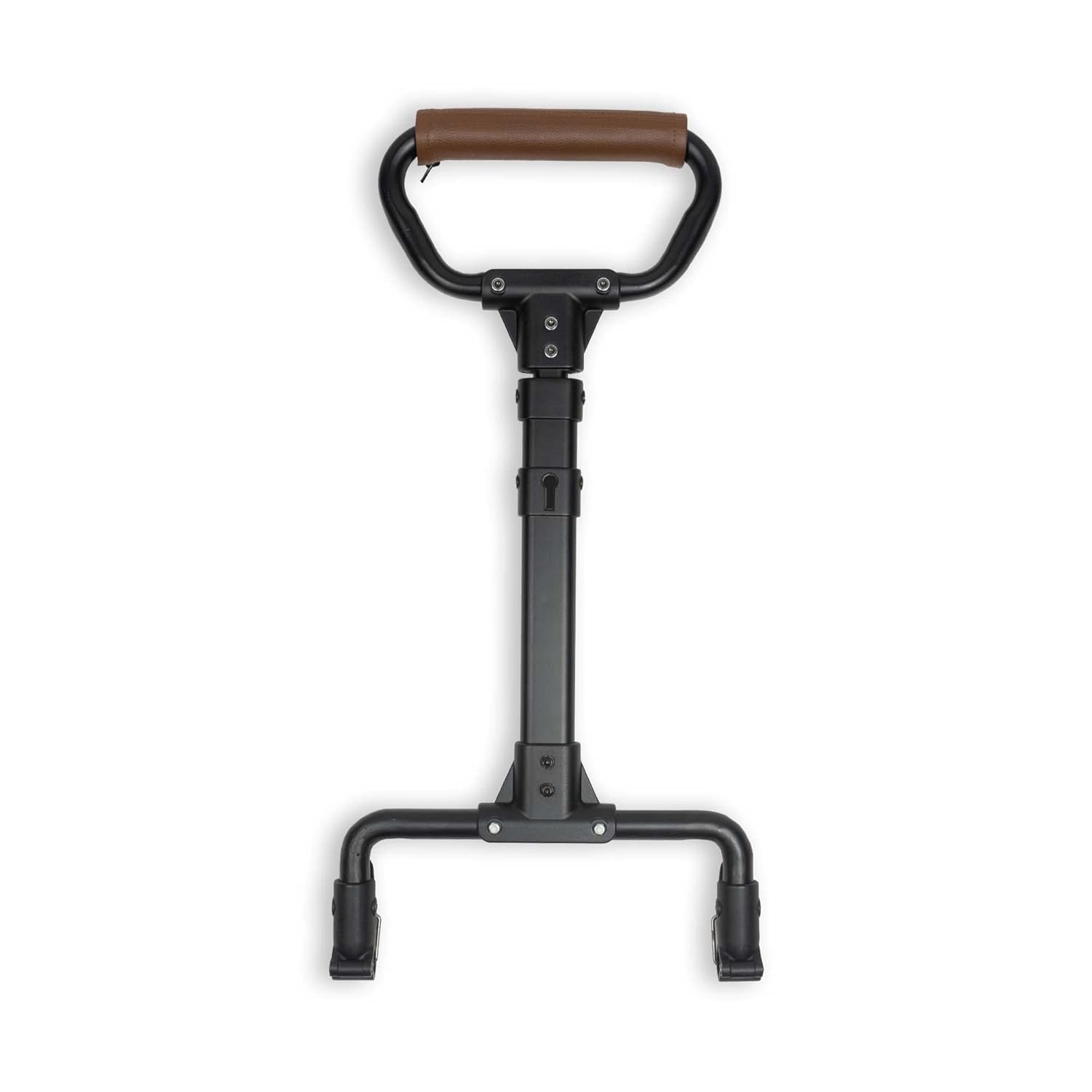 WONDERFOLD Stroller Wagon Pull Handle Featuring Vegan Leather Cover for Comfortable Grip, Three Adjustable Heights, and Carriage Attachment Buckle (Compatible with W-Series Models Only)