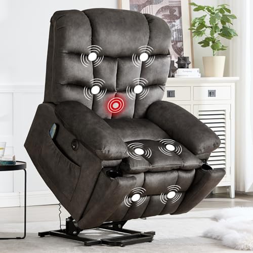 Sillón eléctrico reclinable plegable gris oscuro miniatura 1