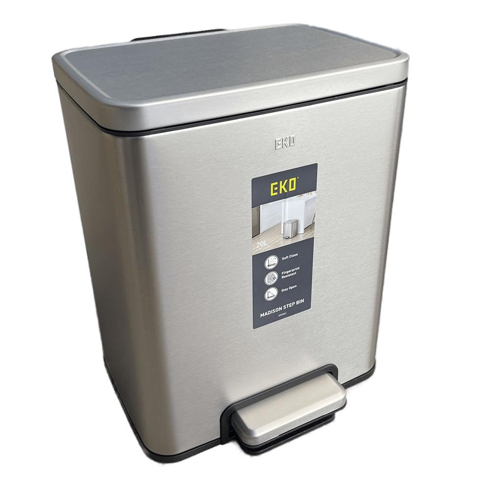 Stainless Steel Pedal Trash Bin 20L Silver