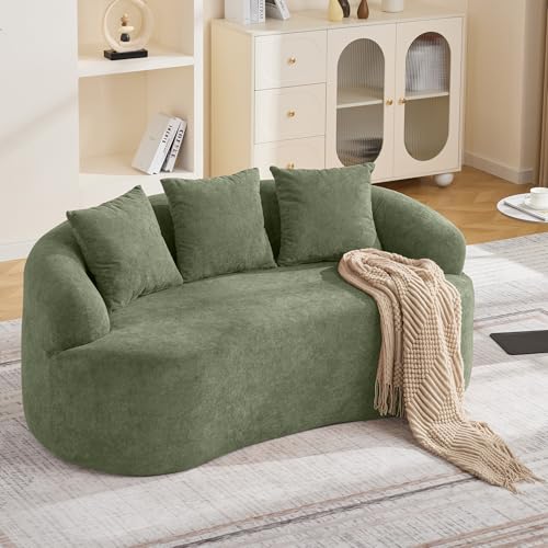 Abbrevi 65" Curved Loveseat Sofa, Deep Seat Love Seat Couches