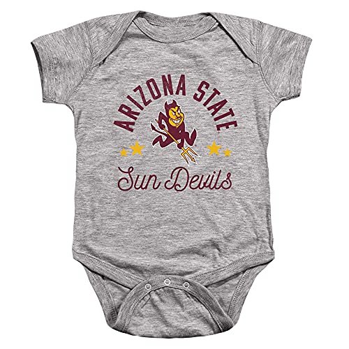 ASU Sun Devils Arizona State Official Sun Devils Unisex Infant Snap Suit for Baby,Athletic Heather, 6 Months