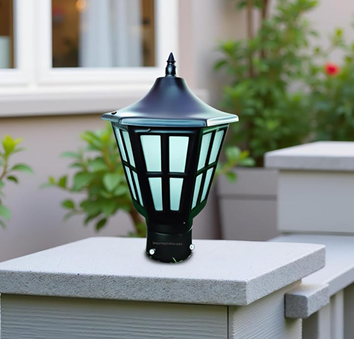 Outdoor Gate Light for Home & Garden Lamp – Waterproof (1, GL09) | Waterproof & Rustproof, LED & CFL Compatible, Solar Powered, Clear Lantern Design, Outdoor Lighting-image-31