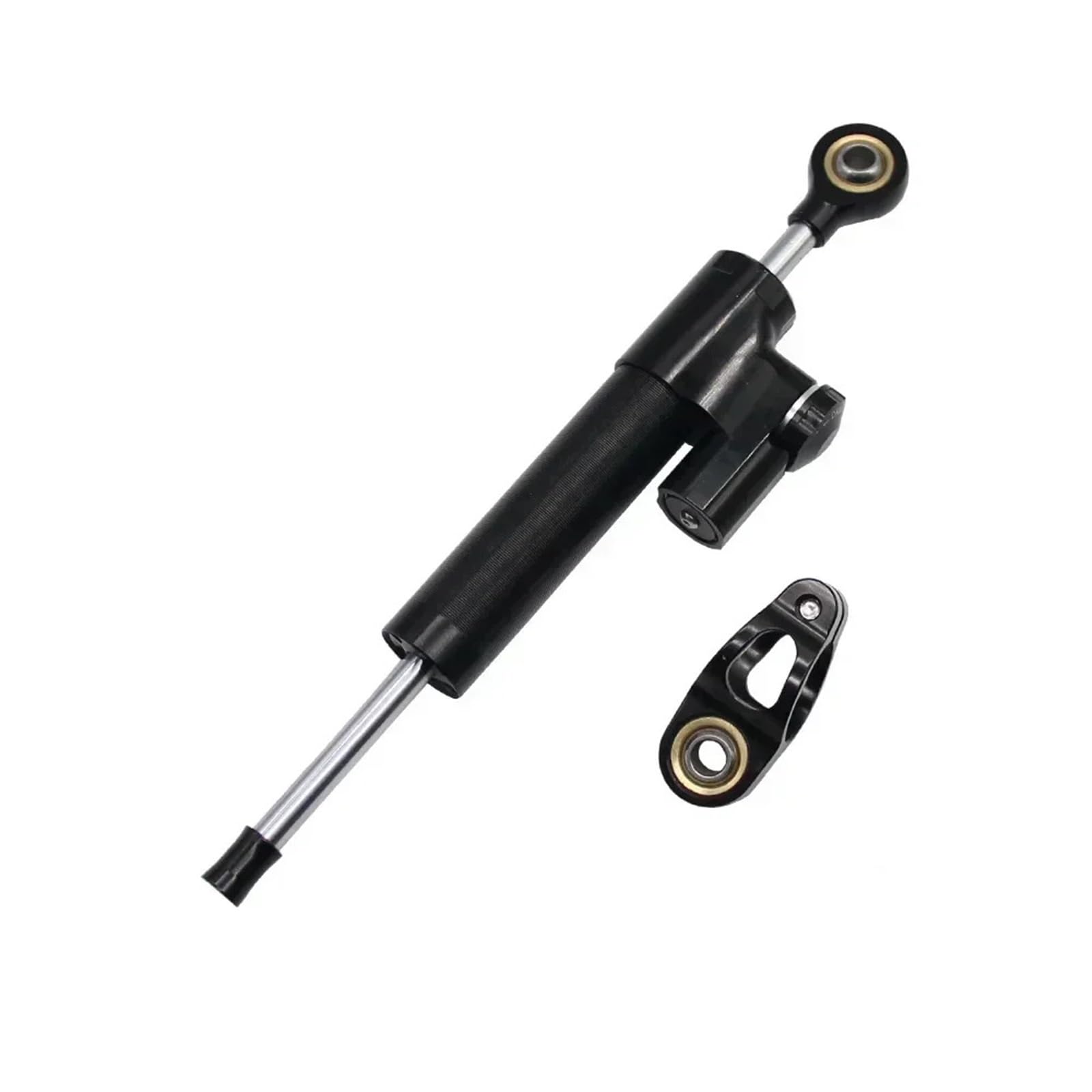 Zestaw wsporników stabilizatora układu kierowniczego motocykla, regulowany, uniwersalny, pasuje do Yamahy, pasuje do Kawasaki Stabilizator Amortyzatora(Black)