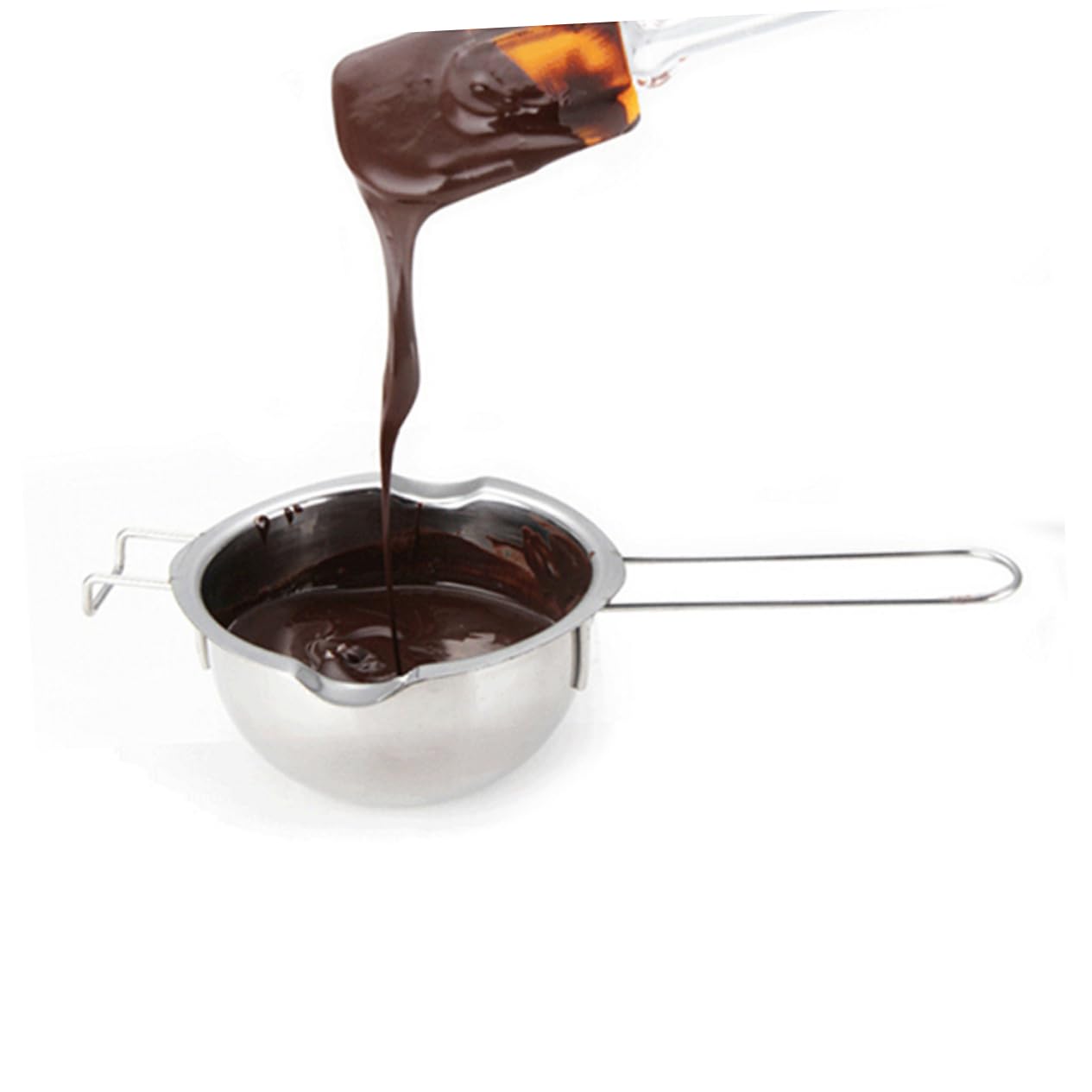 Cabilock 2pcs Melting Pot 14cm Diameter Stainless Steel Melting Pot Easy to Use Design