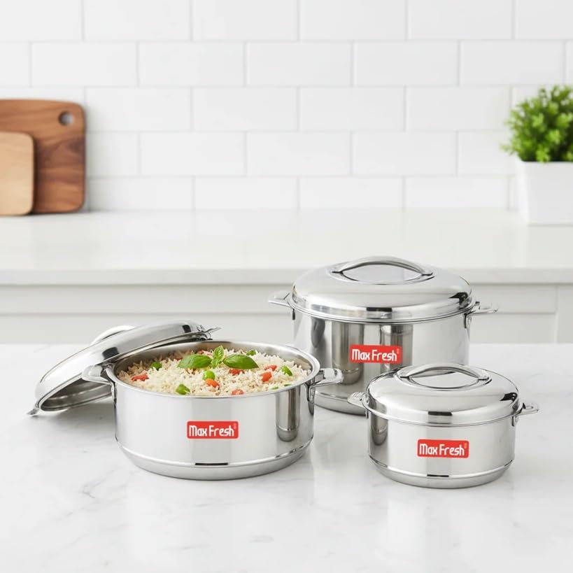 Maxfresh Royal Hotpot 3 Pc Gift Set Stainless Steel Solid