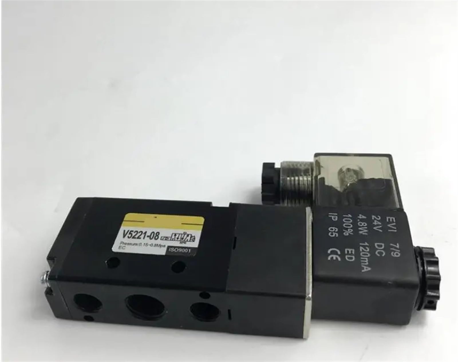 1 Stück EMC Pneumatisches Magnetventil V5221-08 V5231-10 V5241-15 V3221-08 V5211-06 Wegeventil(Color:V5231-10,Size:DC24V)