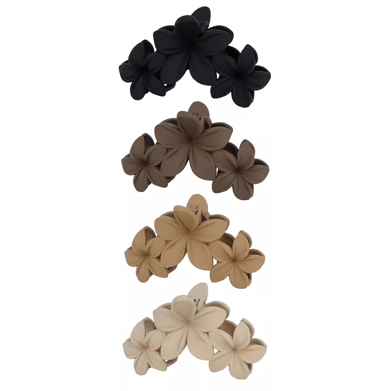 YUXITA Matte Textured Floral Hair Clip For Women Nonslip Grip Hair Accessories Practical Barrettes Hairpiece