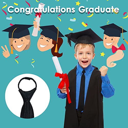 Mantieqingway Pre-tied Ties for Kids Boys 1/2 Pack 14 inch Adjustable Zipper Neck Tie for Wedding Graduation School Uniforms4