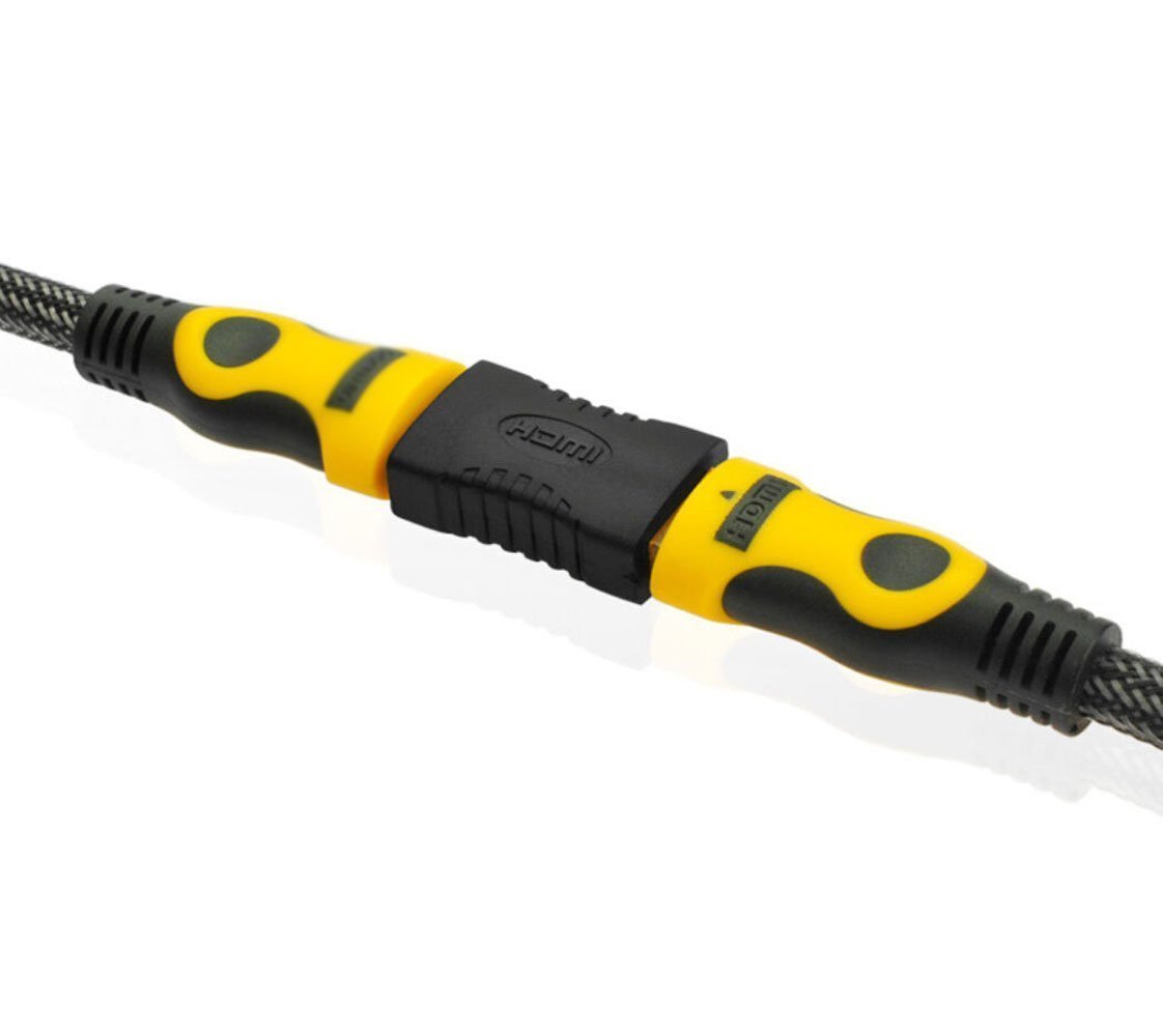 iMBAPrice Hdmi Lot de 2 coupleurs en ligne Noir femelle vers plaqué or