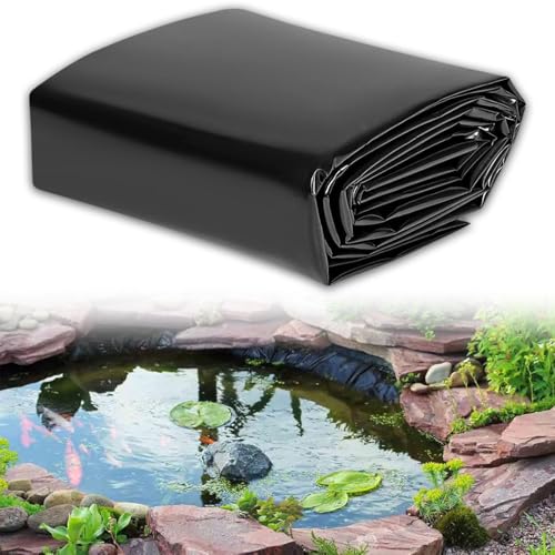 YWKJDDM Pond Liner, Black Heavy Duty Underlay Garden Fish Ponds Preformed Liners, Garden Pool Membrane, Swimming Pool Film Tarpaulin for Fish Ponds Fountains Water Garden(2M x 2M, Thickness 0.2mm)