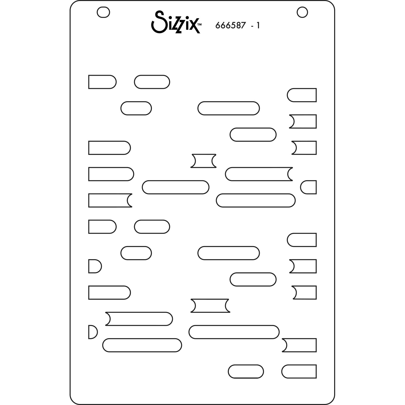 Sizzix Layered Stencils - Downtown by Stacey Park, White (4 pieces) - Scrapbooking Die-Cuts - Image 2