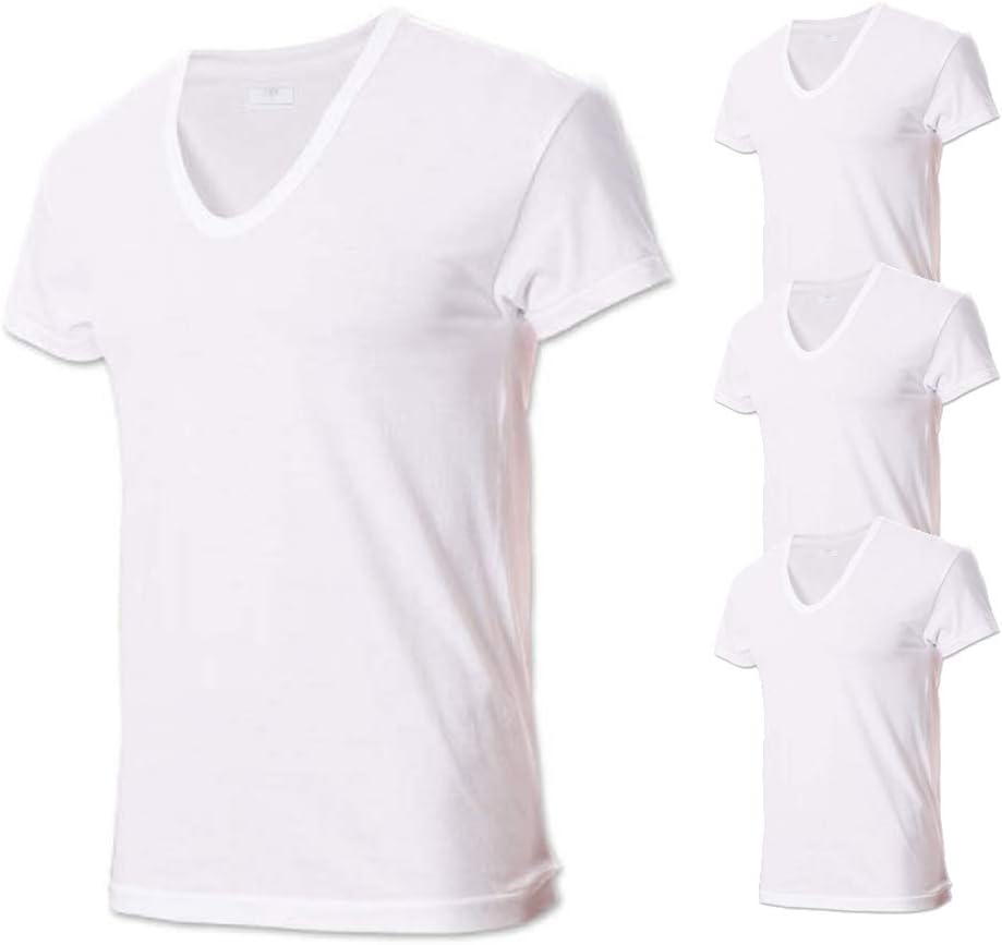 Try Men's Premium Basic Running Short Sleeve Undershirts 100% Cotton Multi Pack (3, XL (105))