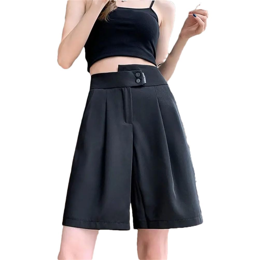 Short d'été taille haute style minimaliste et jambes larges amples