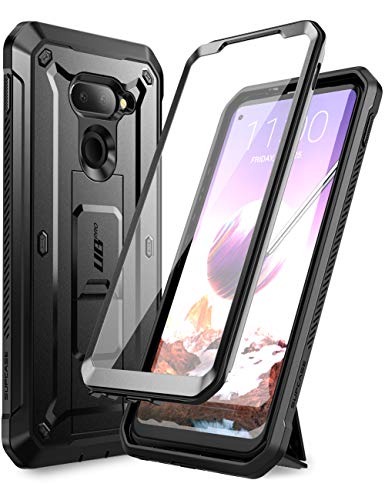 SUPCASE Unicorn Beetle Pro Series Case Designed for LG Q70 (2019 Release), Full-Body Rugged Holster & Kickstand Case with Built-in Screen Protector (Black)