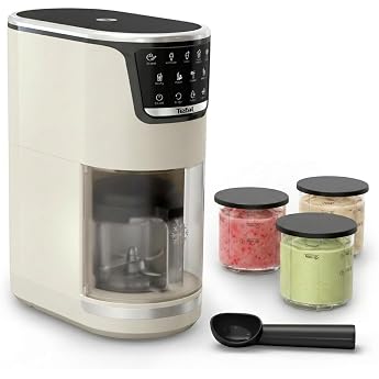 Tefal Dolci Ice Cream Maker - Ice Cream, Gelato, Protein Ice Cream &amp; Sorbet | At the touch of a button, 10 programs and 1-ste