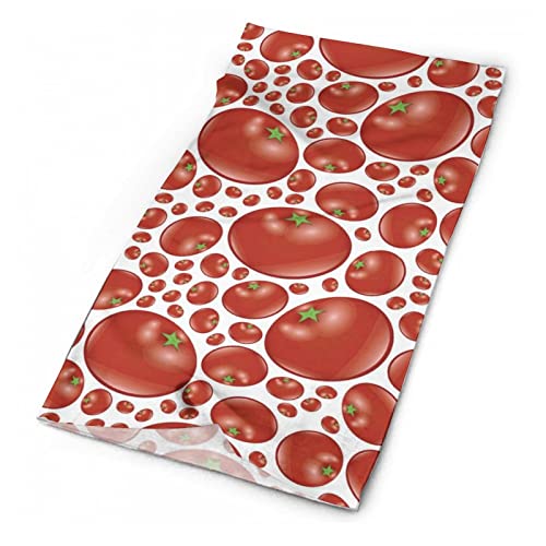 ReesEt Patrón de tomate, Bandana, polaina para el cuello, cubierta suave para la cara, calentador de cuello, tubo, media mascarilla, bufanda, pasamontañas