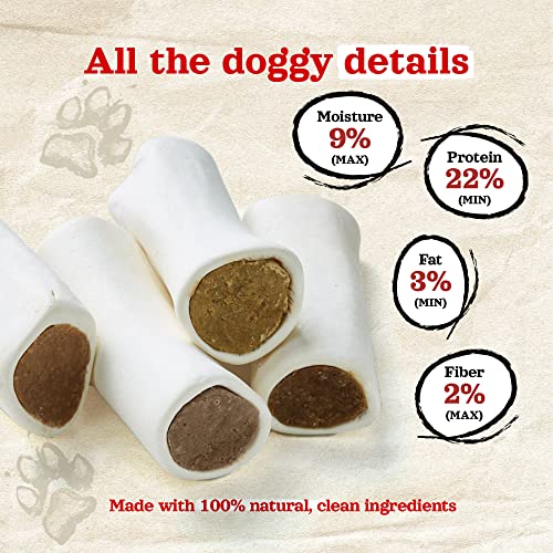 Natural Farm Filled Dog Bones, Bacon & Cheese Flavor (5-6 Inch, 3 Pack), Limited Ingredient Stuffed Dental Dog Bone Treats for Large Dogs Natural Farm Filled Dog Bones, Bacon & Cheese Flavor (5-6 Inch, 3 Pack), Limited Ingredient Stuffed Dental Dog Bone Treats for Large Dogs