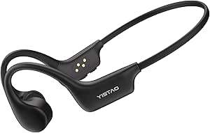 Bone Conduction Headphones, Open Ear Headphones Wireless Earphones, 32GB MP3, 8 Hours Playtime, Bluetooth 5.3, IP68 Waterproof Earphones for Running and Fitness Workout - Black asin的图片