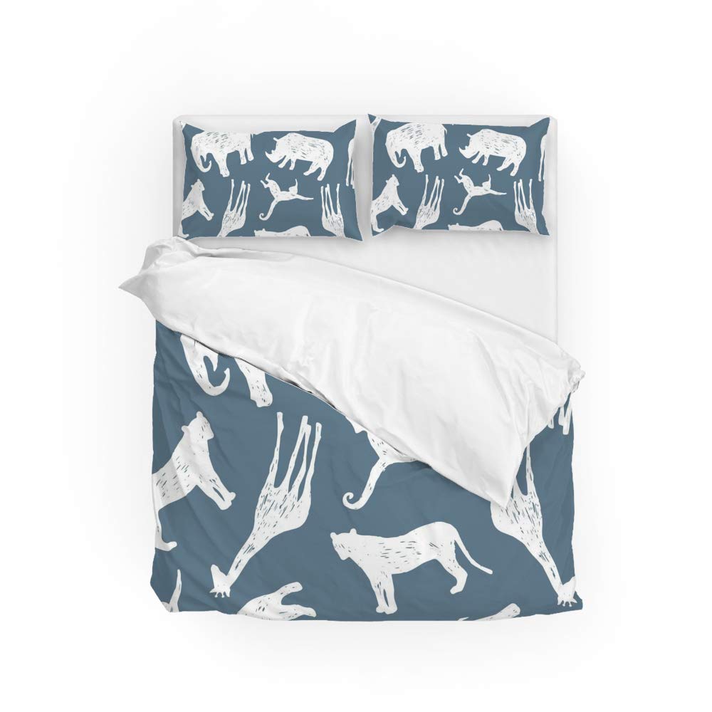 Parure de lit King Size ultra doux et facile d'entretien motif safari